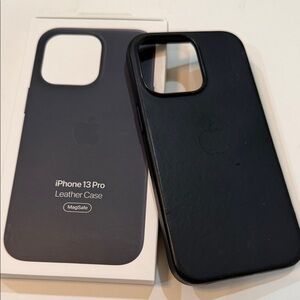 Apple iPhone 13 Pro Leather Case USED - Midnight Black